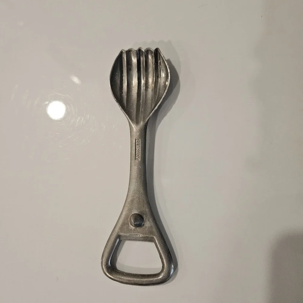 Vintage Germany bottle opener and butter multitool Garnieta Wilesco Spoon